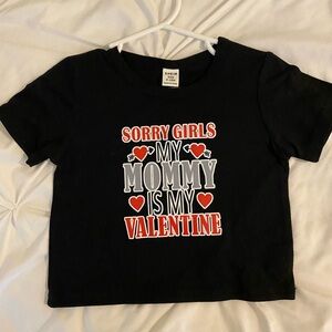 SHEIN Black Valentine's Boys Toddler T-Shirt